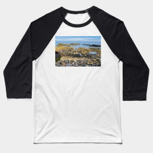 Rocks Sand and Sea Seascape Baseball T-Shirt